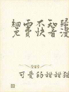 细雨不知归漫画免费快看漫画