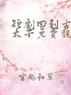 短剧回到古代当太子免费观看全集