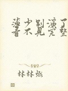 薄少别演了夫人看不见完整版