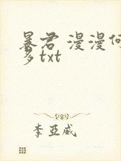 暴君 漫漫何其多txt