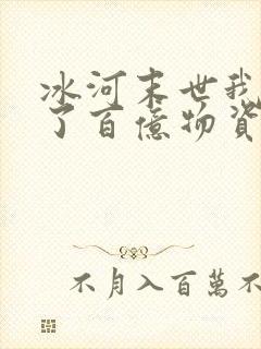 冰河末世我囤积了百亿物资吧