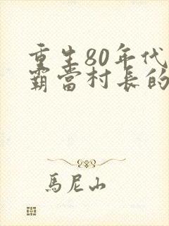 重生80年代村霸当村长的小说