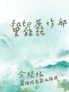 fate原作哪里能玩