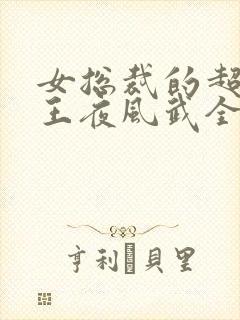 女总裁的超级兵王夜风武全文