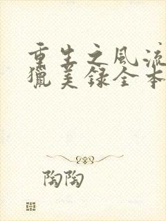 重生之风流大亨猎美录全本txt下载