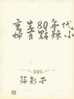 重生80年代媳妇有点辣小说