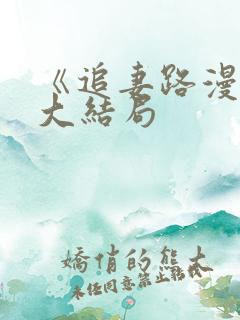 《追妻路漫漫》大结局