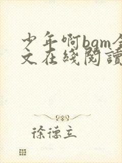 少年啊bgm全文在线阅读免费阅读