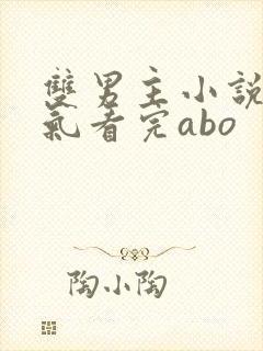 双男主小说一口气看完abo