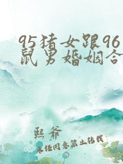 95猪女跟96鼠男婚姻合不合适