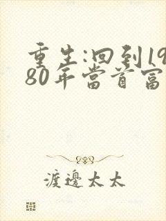 重生:回到1980年当首富