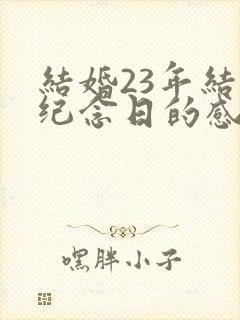 结婚23年结婚纪念日的感悟