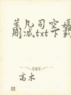叶凡司空嫣然无删减txt下载