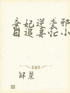 弃妃逆袭邪王日日追妻忙小说最新