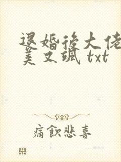 退婚后大佬她又美又飒 txt