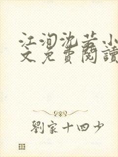 江洵沈若小说全文免费阅读