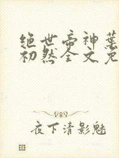 绝世帝神叶辰萧初然全文免费阅读