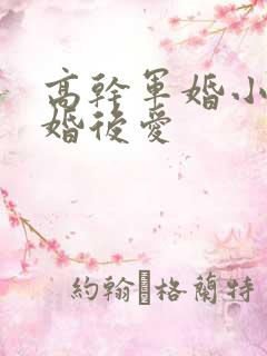 高干军婚小说先婚后爱