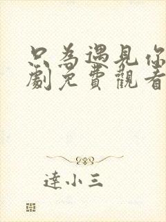 只为遇见你电视剧免费观看完整版