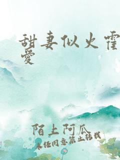 甜妻似火霍爷超爱