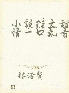 小说推文甜文言情一口气看完