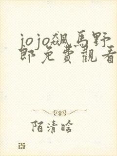 jojo飙马野郎免费观看彩漫