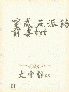 穿成反派的炮灰前妻txt