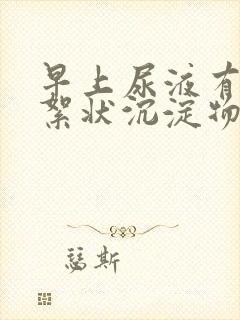 早上尿液有白色絮状沉淀物