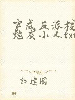 穿成反派校草的炮灰小人txt