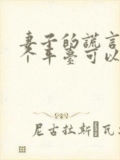 妻子的谎言在哪个平台可以看