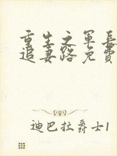 重生之军长漫漫追妻路免费阅读