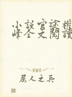 小说官途权力巅峰全文阅读