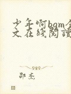 少年啊bgm全文在线阅读