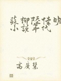 苏柳陆佳明穿越小说年代