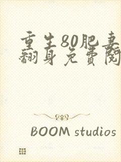 重生80肥妻要翻身免费阅读