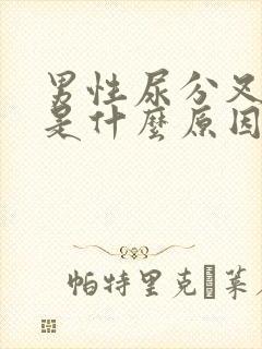 男性尿分叉尿黄是什么原因