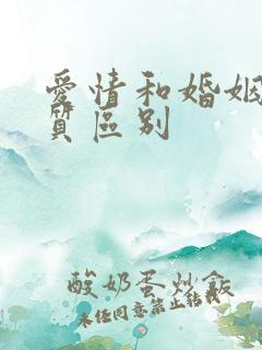 爱情和婚姻的本质区别