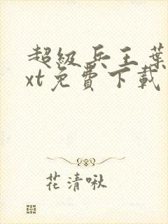 超级兵王叶谦txt免费下载