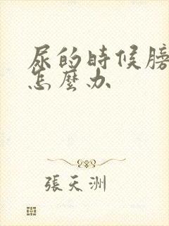 尿的时候膀胱疼怎么办