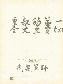 皇叔的第一宠妃全文免费txt