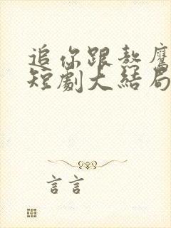 追你跟熬鹰似的短剧大结局