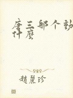 唐三那个动漫叫什么