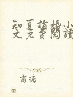 知夏指婚小说全文免费阅读