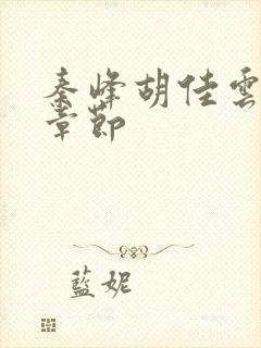 秦峰胡佳云最新章节