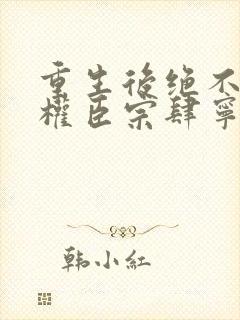 重生后绝不嫁给权臣宗肆宁芙阅读全文