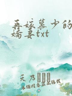 再嫁慕少的神秘娇妻txt