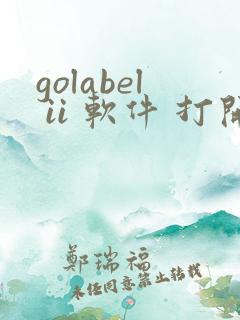 golabel ii 软件 打开pdf文件