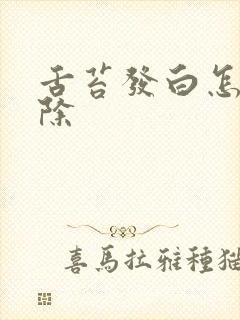 舌苔发白怎么去除