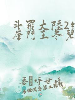 斗罗大陆2绝世唐门王冬儿和霍雨浩