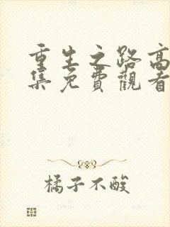 重生之路高清全集免费观看